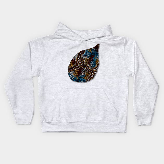 Aboriginal Art - Leaf Kids Hoodie by hogartharts